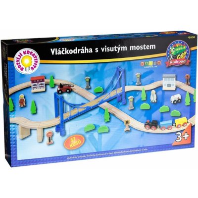 Maxim Vláčkodráha s visutým mostem - 57ks – Sleviste.cz