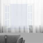 Voál bílý hladký s olůvkem ZAC-015 výška 160 cm Šití na míru – Zboží Dáma