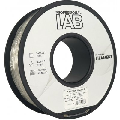 Professional Lab TPU 95A 1,75mm 1000g Průsvitný (Transparent) – Zboží Mobilmania