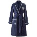 Soft Cotton krátký župan Marine lady s kapucí Tmavě modrá – Zboží Dáma