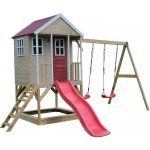 Wendi Toys domeček a hřiště 2 houpačky + skluzavkašedá – Sleviste.cz