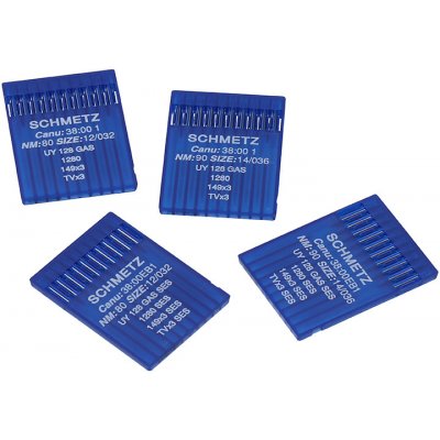 SET průmyslových jehel SCHMETZ pro interlocky (coverlocky) UY 128 GAS – Zboží Mobilmania