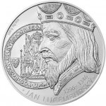 Česká mincovna Stříbrná půlkilogramová medaile Jan Lucemburský - zahájení ražby mincí stand 500 g – Zboží Dáma