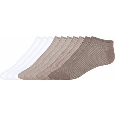 Esmara dámské nízké ponožky s BIO bavlnou 10 párů béžová/bílá – Sleviste.cz