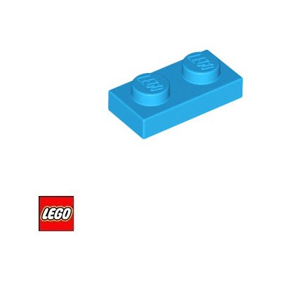 LEGO® 3023 Podložka 1x2 Tmavě-Azurová