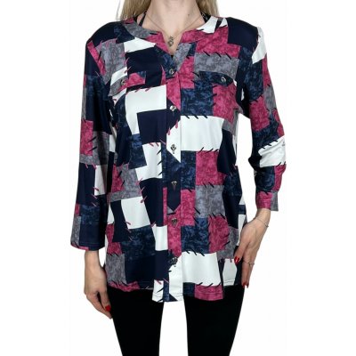 Dámská růžová halenka s dlouhým rukávem na rozepínání Sigma růžová – Sleviste.cz