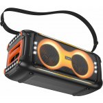 HOCO karaoke set + 2 x bezdrátový mikrofon LED 60W HA9 černý – Zboží Mobilmania