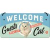 Obraz Postershop Závěsná cedule: Welcome Guests Cat - 10x20 cm