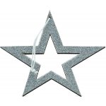 DECOLED Stříbrná hvězda dutá 15 cm – Hledejceny.cz