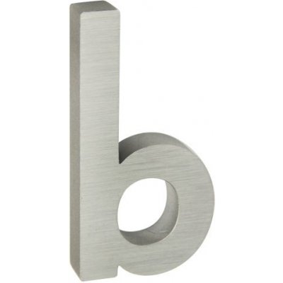Richter Číslo domovní hliníkové 3D, "b", broušené, stříbrné, 10cm – Zbozi.Blesk.cz