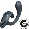 Vibrátor Satisfyer Dvojitý G for Goddess 1 šedý silikonový na bod G a klitoris 18,5 x 3,7 cm