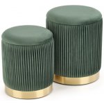 Halmar Sada taburetů Monty 2 ks zelená – Zboží Dáma