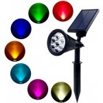 Zahradní LED solární lampa skleněné koule s barevnou změnou osvětlení – Zboží Mobilmania