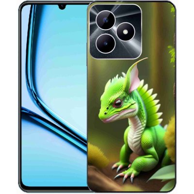 mmCase Realme Note 50 Gelový kryt zelený dráček – Zboží Živě