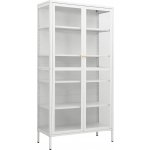 Omaxi 564455 bílá 90 x 40 x 180 cm ocel a tvrzené sklo – Zboží Dáma