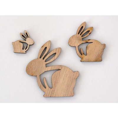 Dřevěné dekorace ZAJÍC HNĚDÝ B1 MALÝ 2,7 x 2,9 cm – Hledejceny.cz