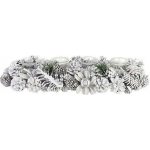MagicHome Vianoce Ikebana MagicHome Vánoce, adventní, bílá, 50x16x9 cm – Hledejceny.cz