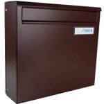 Poštovní schránka A-02 do plotu a branky - RAL 8017 MAT. - HNĚDÁ ČOKOLÁDOVÁ – Hledejceny.cz