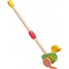Dřevěná hračka Jouéco jezdící kachna na tyči jezdící kachna na tyči