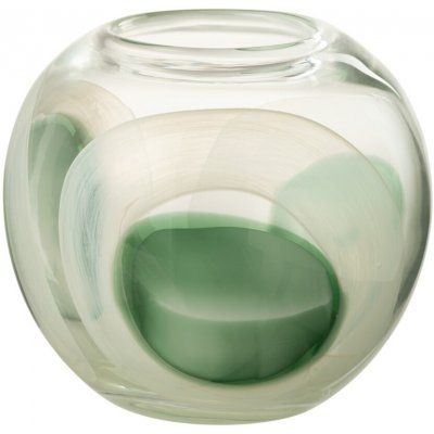 Zelená skleněná váza J-line Elara 18 cm – Hledejceny.cz