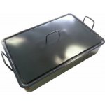 Czech gastro profi Smaltovaný pekáč s poklicí 60x40cm uvnitř modrý – Zboží Mobilmania