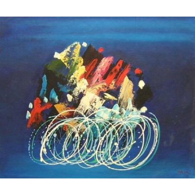 Obraz - Cyklisti 75 cm x 90 cm
