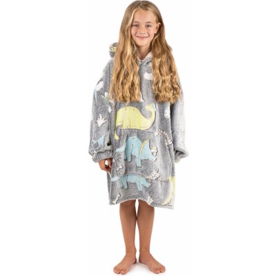 4Home Beránková mikina mikroplyš svíticí Dino – Zboží Dáma