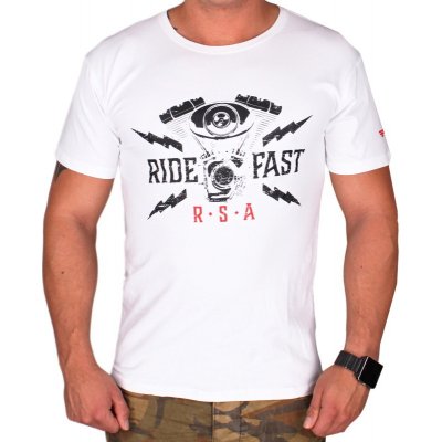 Triko RSA Ride Fast bílé