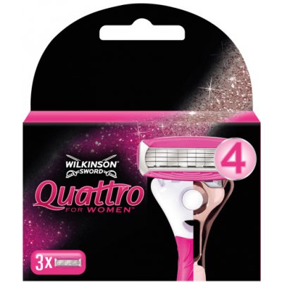 Wilkinson Sword Quattro for Women RoseGold 3 ks – Zboží Mobilmania