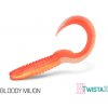 Návnada a nástraha Delphin TWISTAX Eel Tail UVs Bloody Milion 6 cm 5 ks