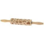EH Excellent Houseware Váleček na těsto se vzorem, dřevěný, O 5 cm hnědá – Hledejceny.cz