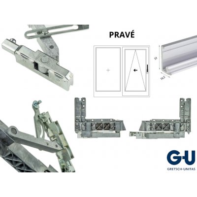 GU Sada pojezdových vozíků PSK 966 Pravé křídlo 33 mm K-15276-00-R-0 – Hledejceny.cz