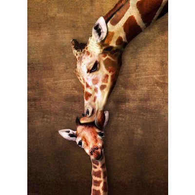 EuroGraphics Polibek žirafy 1000 dílků – Zboží Mobilmania