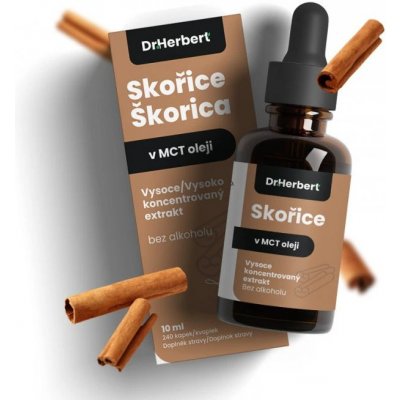 Dr. Herbert Přírodní bylinné kapky s extraktem ze Skořice v MCT oleji 10 ml – Hledejceny.cz