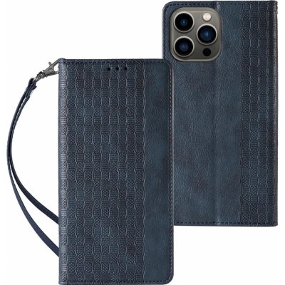 Pouzdro Efecto s magnetem iPhone 12 Pro Pouch Wallet + Mini Lanyard Pendant modré