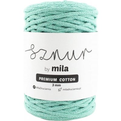 MILA Bavlněná šňůra PREMIUM COTTON 3mm/100m - MÁTOVÁ/PC61 – Zboží Dáma
