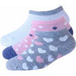 SAFA TRIPPE Dětské kotníčkové ponožky z bavlny srdce 3 páry