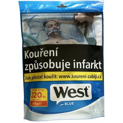 West Blue cigaretový tabák 99 g – Zboží Dáma