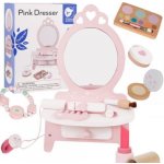 CLASSIC WORLD Dřevěný toaletní stolek pro dívky se zrcadlem + 11 ks – Zboží Dáma
