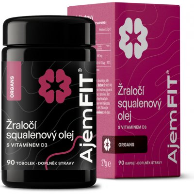 AjemFIT Žraločí Squalenový Olej s vitamínem D3 90 tobolek – Hledejceny.cz