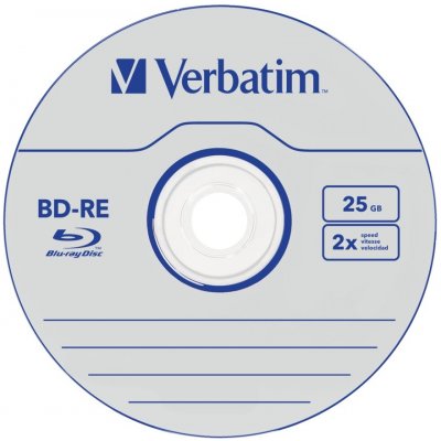 Verbatim BD-RE 25GB 2x, jewel, 5ks (43615) – Zboží Živě