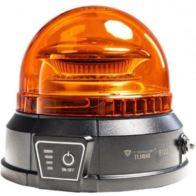 TT technology Výstražný AKU LED maják výdrž baterie až 16h, montáž na magnet, oranžový, 12-24V | Zboží Auto