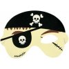 Dětský karnevalový kostým Piráti maska pirát s páskou přes oko s lebkou