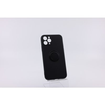 Pouzdro Bomba Měkký silikonový obal s kroužkem pro iPhone - černý iPhone 11 Pro P006_IPHONE_11_PRO_BLACK