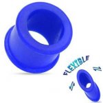 Šperky4U silikonový tunel do ucha modrý TN01038-10 – Zboží Dáma