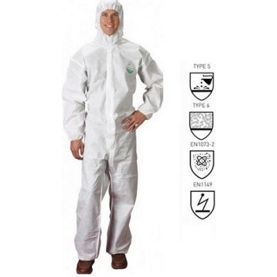 Procera Lakeland Safegard 76 celotělový ochranný oblek bílý XXL – Zboží Dáma