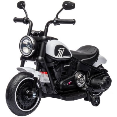 Mamido Dětská elektrická motorka Chopper Faster bílá