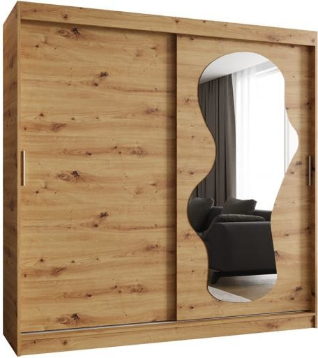 DobreSny Ultra s posuvnými dveřmi a zrcadlem 200 cm artisan
