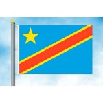 LIBEA, s.r.o. Vlajka Demokratické republiky Kongo Rozměr: 30×45 cm, Uchycení: Karabiny na stožár – Hledejceny.cz