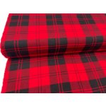 Mirtex Látka FLANEL 165/S3 Kostky červeno-černé šíře 150cm Zbytková metráž – Zboží Dáma
